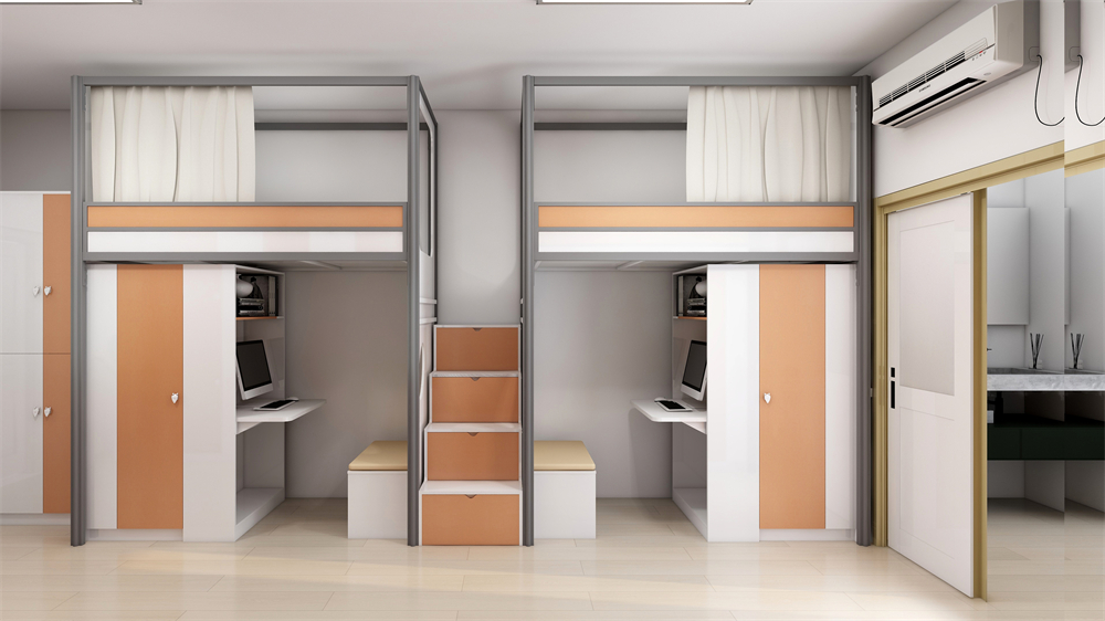 铁床上床下桌 铁床上床下桌